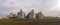 Panorama of the grain processing Plant. Large agricultural complex.