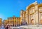 Panorama of Granada Cathedral and Plaza de las Pasiegas sqaure, Spain