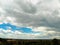 Panorama of great sand pit under a picturesque sky