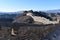 Panorama of the Great Wall in Jinshanling in winter near Beijing in China