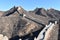 Panorama of the Great Wall in Jinshanling in winter near Beijing in China