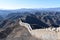 Panorama of the Great Wall in Jinshanling in winter near Beijing in China