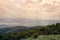 Panorama of the Greek city of Volos at sunset. Volos Greece. View from the mountain on the Volos