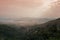 Panorama of the Greek city of Volos at sunset. Volos Greece. View from the mountain on the Volos