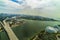 Panorama of Greenhouses Flower Dome and Cloud Forest at Gardens by the Bay in Singapore