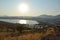Panorama of Gumbet from Bodrum mountain and the bay