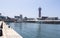 Panorama of Hakata Port and lattice Port Tower in Fukuoka, Japan, Asia