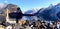 Panorama of Hallstatt old town city and lake