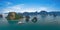 Panorama of Halong Bay Vietnam. Panoramic view of Ha Long