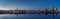 Panorama of Hamburg Hanseatic port city Germany  Europe.