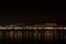 Panorama of the harbour and the city of Izmir at night