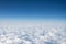 Panorama from the heights of heaven above the clouds