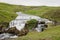 Panorama of the HestavaÃ°sfoss or Hestavadsfoss upper part of Skogafoss waterfall in Iceland