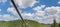 Panorama of hikers on the Geierlay suspension bridge near Morsdorf