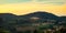 Panorama of the hills of San Gimignano, Tuscany in Italy.