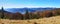 Panorama of hills of a smoky mountain range