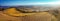 Panorama of the hills of Tuscany at sunset