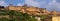 Panorama of historic Amber fort in Jaipur city built in year 967 AD, Rajasthan, India