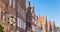 Panorama of historic facades in the old center of Luneburg