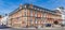 Panorama of a historic hotel in Flensburg