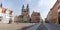 Panorama of the historic market square in Lutherstadt Wittenberg