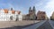 Panorama of the historic market square in Lutherstadt Wittenberg