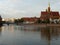 Panorama of the historic part of the old town `Ostrow Tumski`, Wroclaw