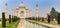Panorama of the historic Taj Mahal monument in Agra