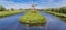 Panorama of historic windmill De Onrust in Noord-Holland