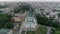 Panorama of the historical district of Kyiv - Podil and St. Andrew`s Church.