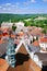 Panorama of historical Tabor city, South Bohemia region, Czech republic