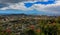 Panorama of Honolulu downtown and Diamond Head volcano in Hawaii