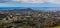 Panorama of Honolulu downtown and Diamond Head volcano in Hawaii