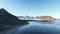 Panorama of Hornsund fjord seen by camera drone