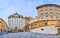 Panorama with House at the Golden Star and Schwarzenberg Palace, Prague, Czech Republic