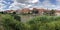 Panorama from houses next to the Linker Regnitzarm river