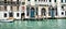 Panorama of houses and palaces on the grand canal in Venice Italy