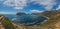 Panorama of Hout Bay in Cape Town with blue sky