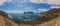 Panorama of Hout Bay in Cape Town with blue sky
