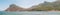 Panorama of Hout Bay seen from the bronze leopard sculpture