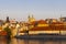 Panorama of Hradcany at sunrise, Czech Republic