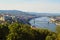 Panorama of the Hungarian capital of Budapest: Parliament, the R