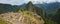 Panorama of the Incan citadel Machu Picchu in Peru