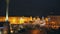 Panorama of Independence Square in Kyiv at night. rush hour in evening city