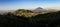 Panorama on the Inierie volcano at sundown, Nusa Tenggara, flores island, Indonesia