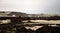 Panorama inside Askja volcano crater, Iceland