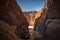 Panorama inside canyon aka Guelta d`Archei in East Ennedi, Chad