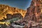 Panorama inside canyon aka Guelta d`Archei in East Ennedi, Chad