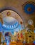 Panorama of the interior of Transfiguration Cathedral of Dnipro, Ukraine