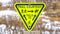 Panorama Inverted triangle Trail Courtesy Yield To sign with graphics and arrows